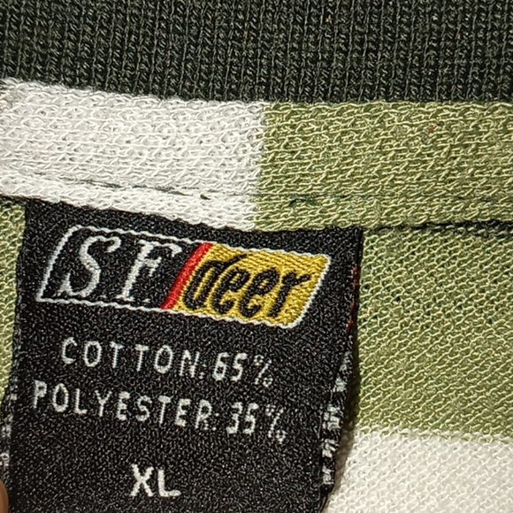 SF Deer Polo Striped Short Sleeve Size XL - Picture 2 of 7